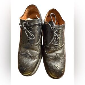 Florsheim Mortimer Black Leather lace up wingtip Men's Brogues shoes 10.5 wide‎